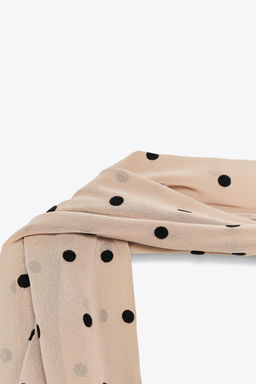 POLKA DOT HALTERNECK TOP WITH SCARF - Zara фото 4