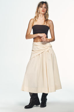 VOLUME SCARF MIDI SKIRT - Zara фото 7