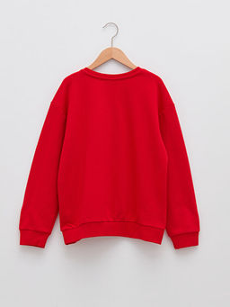 Bisiklet Yaka Y?lba?? Temal? Uzun Kollu K?z ?ocuk Sweatshirt - Waikiki фото 2