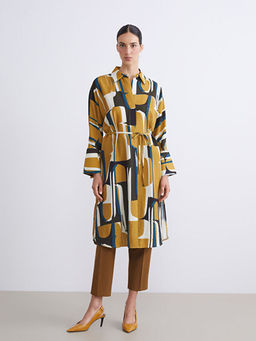 Desenli Oversize Kad?n G?mlek Tunik