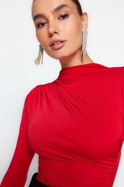 TRENDYOLMILLA K?rm?z? Vucuda Oturan Yaka Detayl? Body TPRAW24BD00008  фото 2