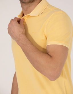 A__k Sar_ Slim Fit %100 Pamuk Polo Yaka Ti__rt