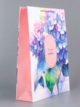 Цена за 2 шт. Пакет подарочный ламинированный вертикальный Цветочные мелодии, 33?42.5?10 см