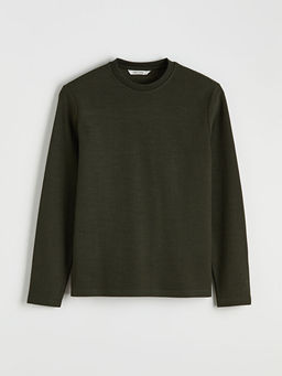 Bisiklet Yaka Uzun Kollu Erkek Ti??rt