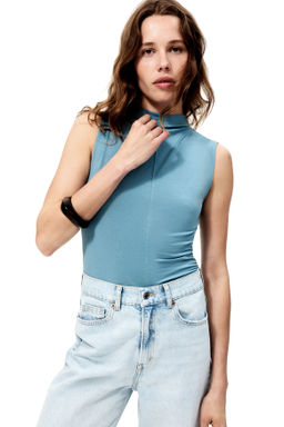 Top en mezcla de modal con cuello perkins - H&m фото 3