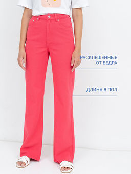 Удлиненные джинсы Wide leg в розовом цвете - Mark formelle фото 2