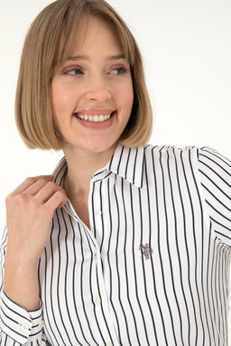 Женская черная рубашка с длинным рукавом Неожиданная скидка в корзине - U.s. polo assn фото 2