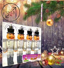 Новогоднее укаршение на ёлку, солдатики , упаковка 4шт, 12 см - Family фото 2