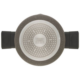 51450 WERNER Кастрюля ORGANIC STONE STYLE 20x10,0 см/2,8 л с индукционным дном, с двухслойным антипригарным покрытием Pfluon, бакелитовая ручка с покрытием Soft Touch. Цвет: коричневый. Материал: прессованный алюминий. Толщина стенок и дна: 2,6 мм.  фото 5