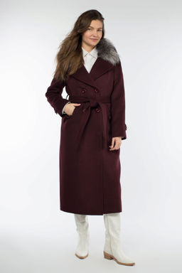 Мех натуральный (чернобурая лисица), Пальто утепленное Холлофайбер 300 - El podio фото 2