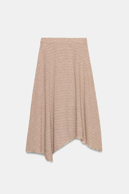 FALDA ASIM?TRICA RAYAS SET / Marr?n claro - Zara фото 7