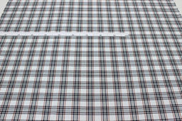 Пестрядь Клетка цв.мятный/белый/чернильный, ш.1.5м, хлопок-100%, 140гр/м.кв - Купава фото 3