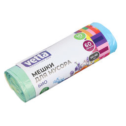 VETTA Мешки для мусора БИО 60л., 10шт с завязками арт. 449-049