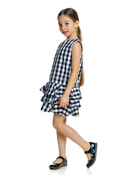 Платье в клетку UD 3999 клетка - Mini maxi фото 3