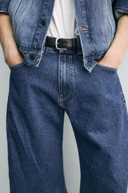 JEANS BARREL FIT COSTURA GIRADA / Azul - Zara фото 7