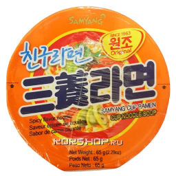Лапша быстрого приготовления Острая/Spicy flavor Samyang (стакан), Корея, 65 г