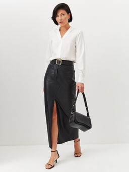 Блузка из сатина с V вырезом OD-807-1 белый OD-807-1 - Tantino фото 8