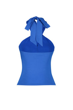 Trendyolmilla Siyah Boyundan Baglamal? Fitted/Vucuda Oturan Esnek Orme Bluz TWOSS24BZ00459  фото 20