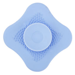 Пробка-сетка для раковины силиконовая 10,5х10,5см h1см, цвета в ассортименте: синий; терракотовый, в п/эт пакете (Китай)