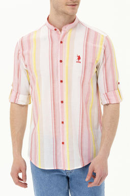 U. S. Polo Assn / Мужская красная рубашка с длинным рукавом - U.s. polo assn фото 13