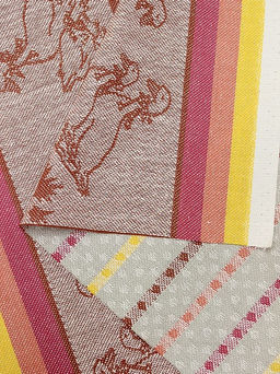 Холст полотенечный жаккард Датский гусь цв.коричневый, ш.0.5м, лен-30%, хл-70%, 210гр/м.кв - Купава фото 4