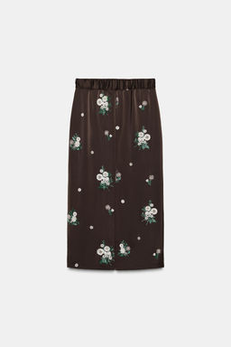 ZW COLLECTION LIMITED EDITION SEQUIN EMBROIDERED SKIRT - Zara фото 6