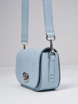 Сумка на плечо Deboro 30879 голубая вода/крок