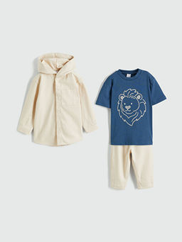 Kap??onlu Erkek Bebek 3l? Tak?m