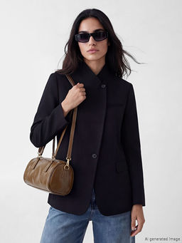 Deri G?r?n?ml? Kad?n Bowling Omuz ?antas?