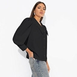 Блуза из хлопка, На пике успеха (черная) - Charutti фото 18