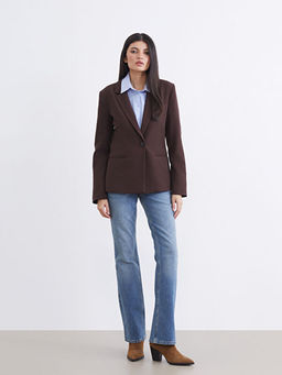 Krep Kad?n Blazer Ceket