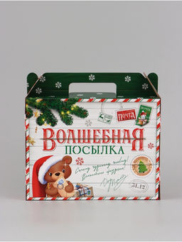 Коробка подарочная, самосборная «Волшебная посылка», 33.7×25.7×7.9 см