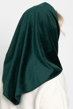 Косынка с завязками Велюр (зеленая) КЗВ12-23М