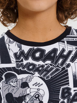 Футболка для мальчиков черно-белая в стиле аниме - Mark formelle фото 4