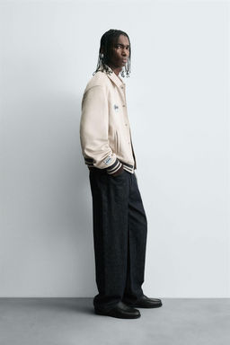 FAUX SUEDE JACKET WITH PATCH AND EMBROIDERY DETAIL - Zara фото 4