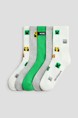 Pack de 5 calcetines con motivo intarsia - H&m фото 5