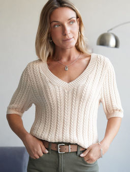 D39.349 Джемпер женский бежевый меланж