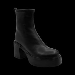 Ботинки из натуральной кожи на меху РМ-094-1 черные