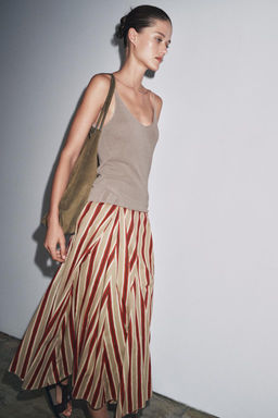 ZW COLLECTION STRIPED MIDI SKIRT - Zara фото 4