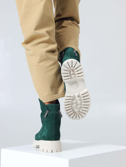 Ботинки EDART 233.1541 be. Зеленый замша/байка - Ed'art фото 11