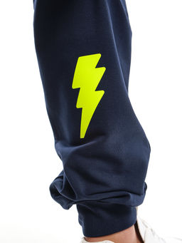 Брюки для мальчика штаны спортивные 22-9831 синий/салатовый - Mini maxi фото 6