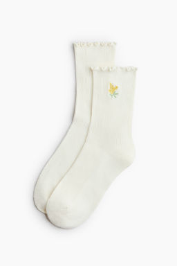 Pack de 3 calcetines con ribete sobrehilado - H&m фото 5