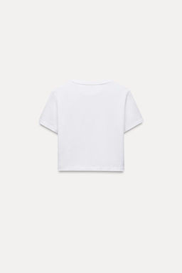 CROPPED STRETCH T-SHIRT - Zara фото 5