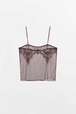 STRAPPY LACE TOP - Zara фото 3