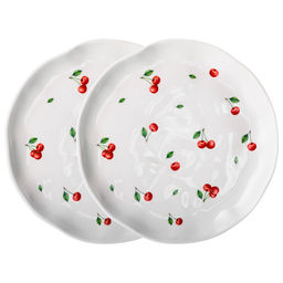 НАБОР ТАРЕЛОК ЗАКУСОЧНЫХ LEFARD CHERRY 2 ШТ. 21*21,5*2,5 СМ фото 2