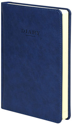 Ежедневник А5 полудатированный INFORMAT ЭКСПЕРТ 192 л. синий, искусственная кожа, блинтово...