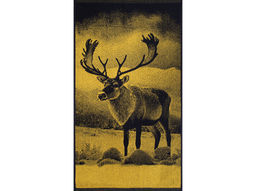 Полотенце махровое 6с103.412ж1 Фото-олень(т.желтый) 50х90см