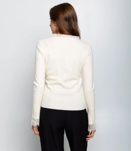 Джемпер #КТ9045, кремовый