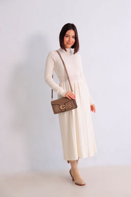 Martichelli Платье вязаное молочное  фото 2