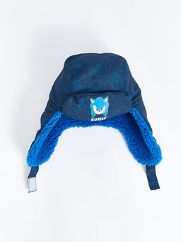 Sonic Bask?l? Erkek ?ocuk Kar ?apkas?